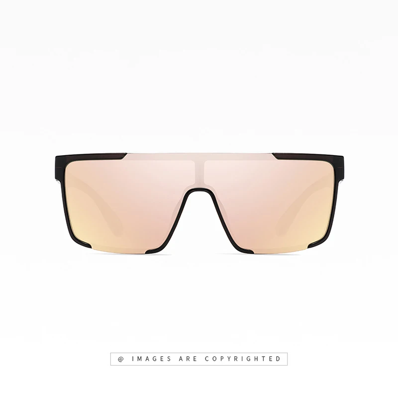Male Flat Top Sunglasses Men Black Large Square Shades UV400 Gradient Sun Glasses For Women Cool Colorful One Piece_voghion.com