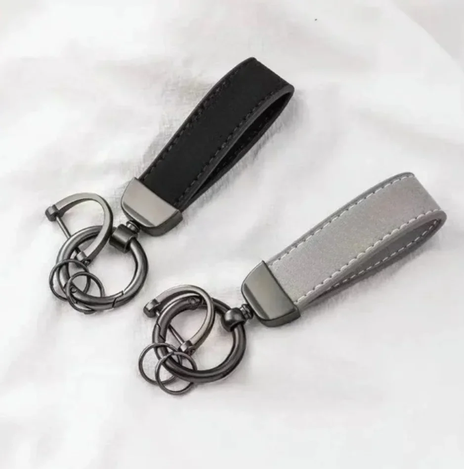 개인 맞춤 이름 번호 비즈니스 가죽 키체인 맞춤 로고 남녀 키링 가방 자동차 키 체인 링 박스 세트 선물