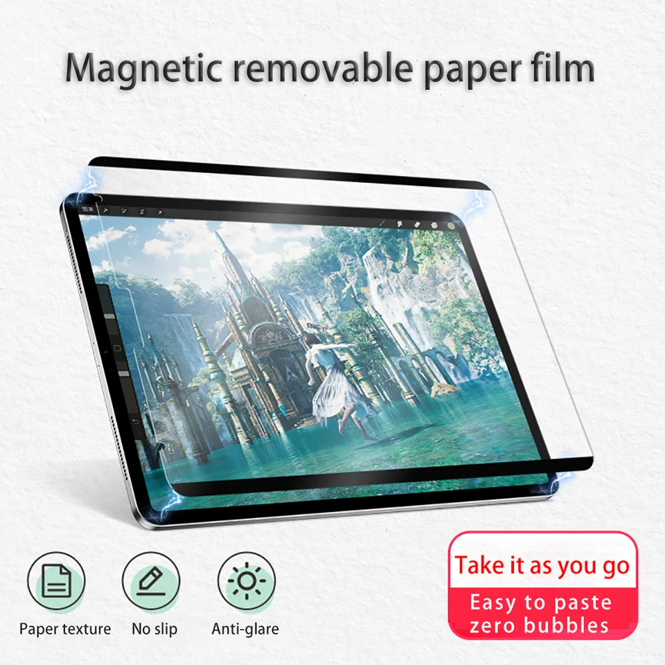 Film de protection d'écran en papier perfecmagnétique, pour iPad 10.2 7 8 9  10e génération