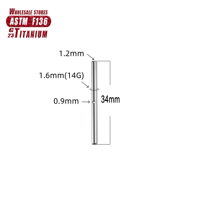 Neue F136 Implantat Grade Titan 14G Innengewinde Gerade Stange Septum Barbell Welle Schmuck Zubehör Großhandel – Detail 7