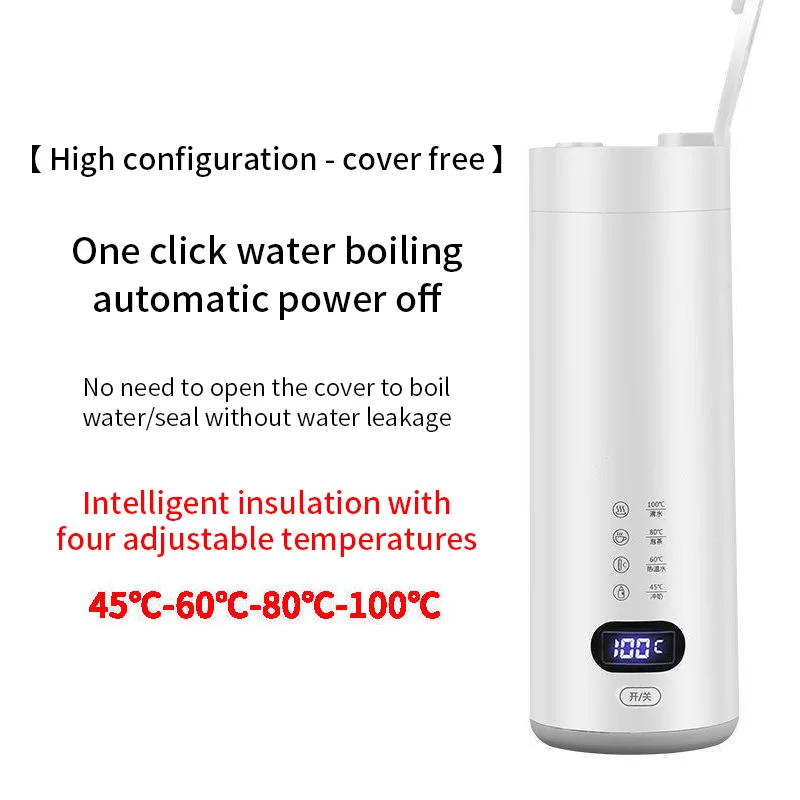Electric Kettle Portable Thermos Cup 220v Boil Water Keep Warm for Tea Coffee Kitchen