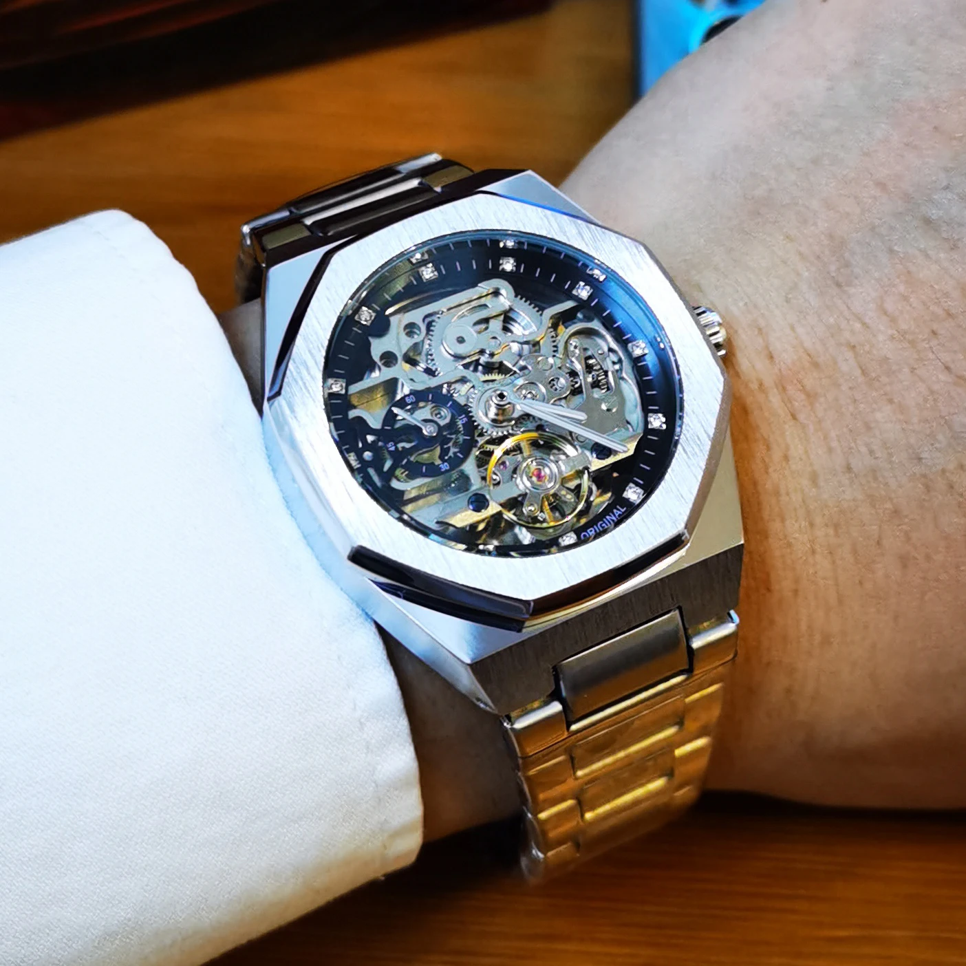 Forsining Orologio Da Polso Meccanico Automatico Da Uomo Di Lusso Orologio Da Polso Meccanico Impermeabile In Acciaio Inossidabile Orologio Da Uomo Doro