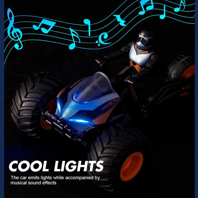 2.4GHz RC Motorcycle RC Stunt Car Remote Control Electric Toy 360 Degree Rotation Drift Electric Motorcycle For Children 6