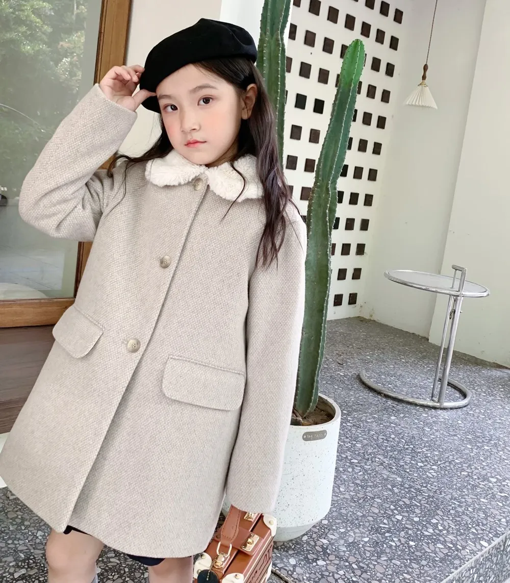 

toddler girl winter clothes kids trench coat 50% wool blend warm clothes kids coat girl jacket