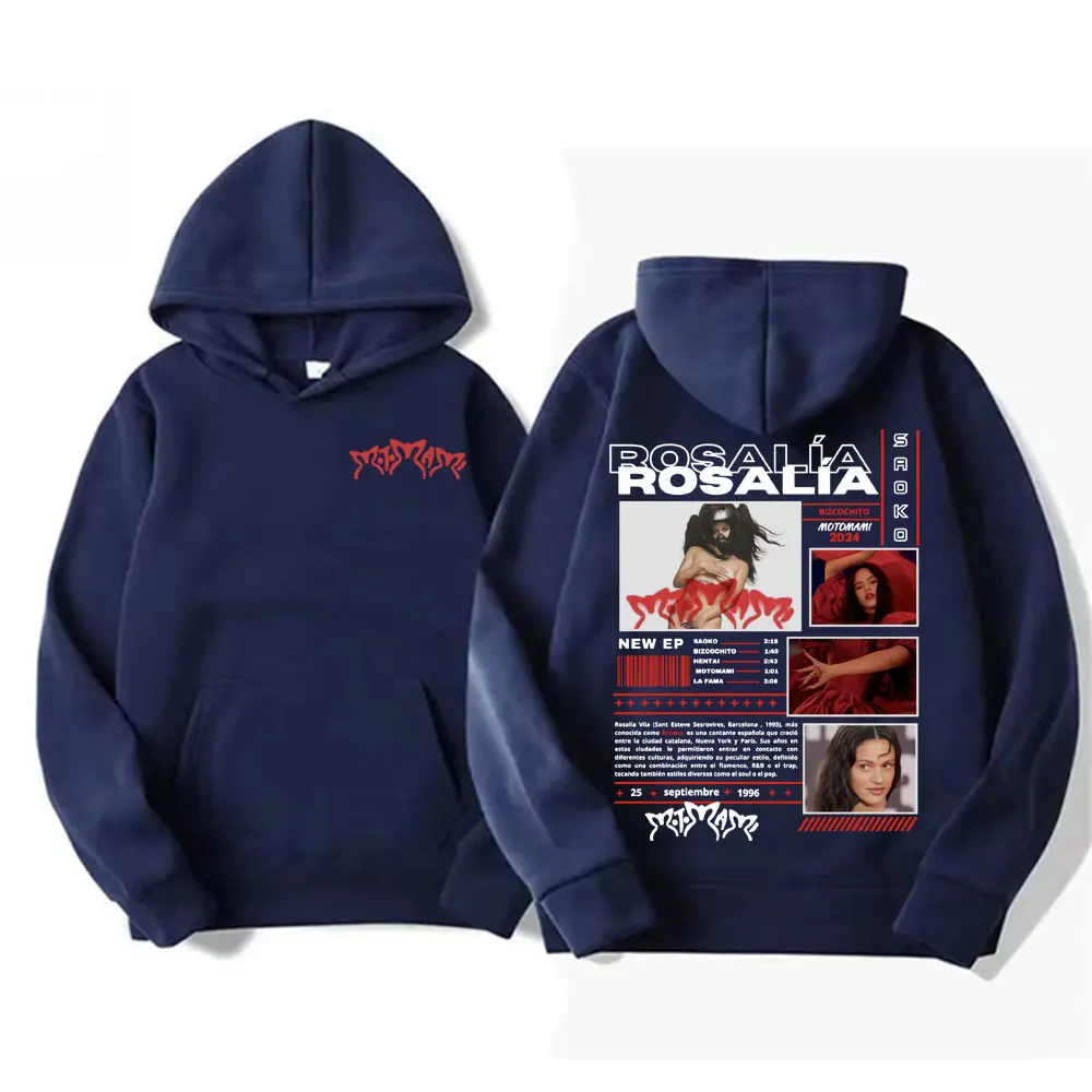 Singer Rosalía Album Motomami Tour Hoodies Men Women Fashion Hip Hop Pop Music Sweatshirts Autumn/Winter Casual Oversized Hoodie 2