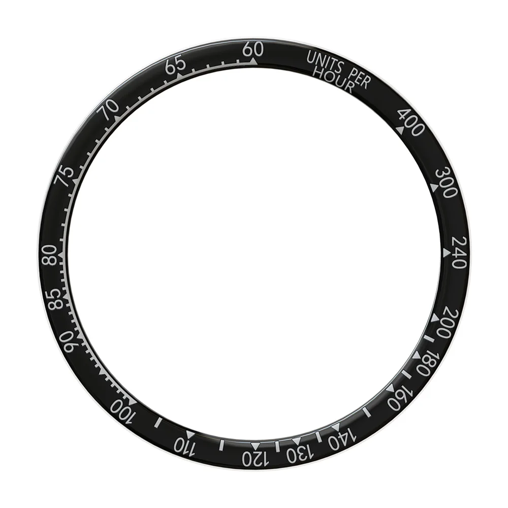 Stainless Steel Racing Speed Scale Watch Bezel Ring