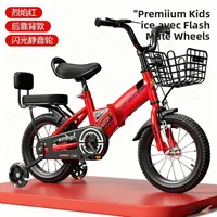 Grande roue clignotante rouge pour enfants, vélo pliant, voiture jouet poussette de 2 à 8 ans, pédale de vélo, Style dossier, jouet d'activité amusante 1