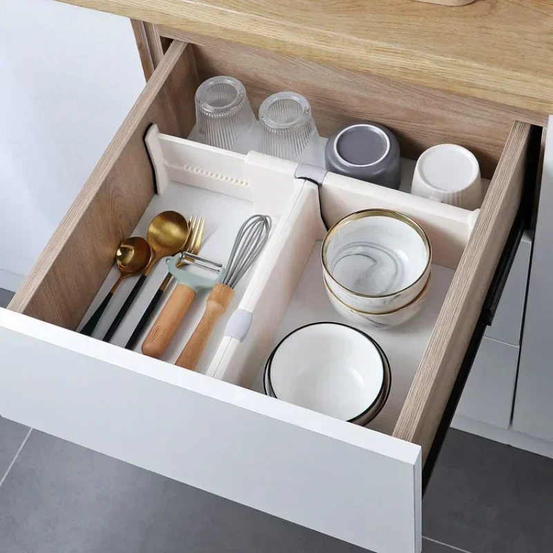 4 Pack Drawer Dividers Organizer Adjustable Storage Retractable Drawer Partition Holder Household Clapboard Kitchen Organizer 2