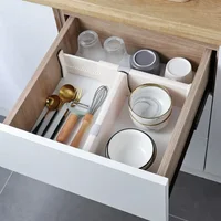 4 Pack Drawer Dividers Organizer Adjustable Storage Retractable Drawer Partition Holder Household Clapboard Kitchen Organizer 2