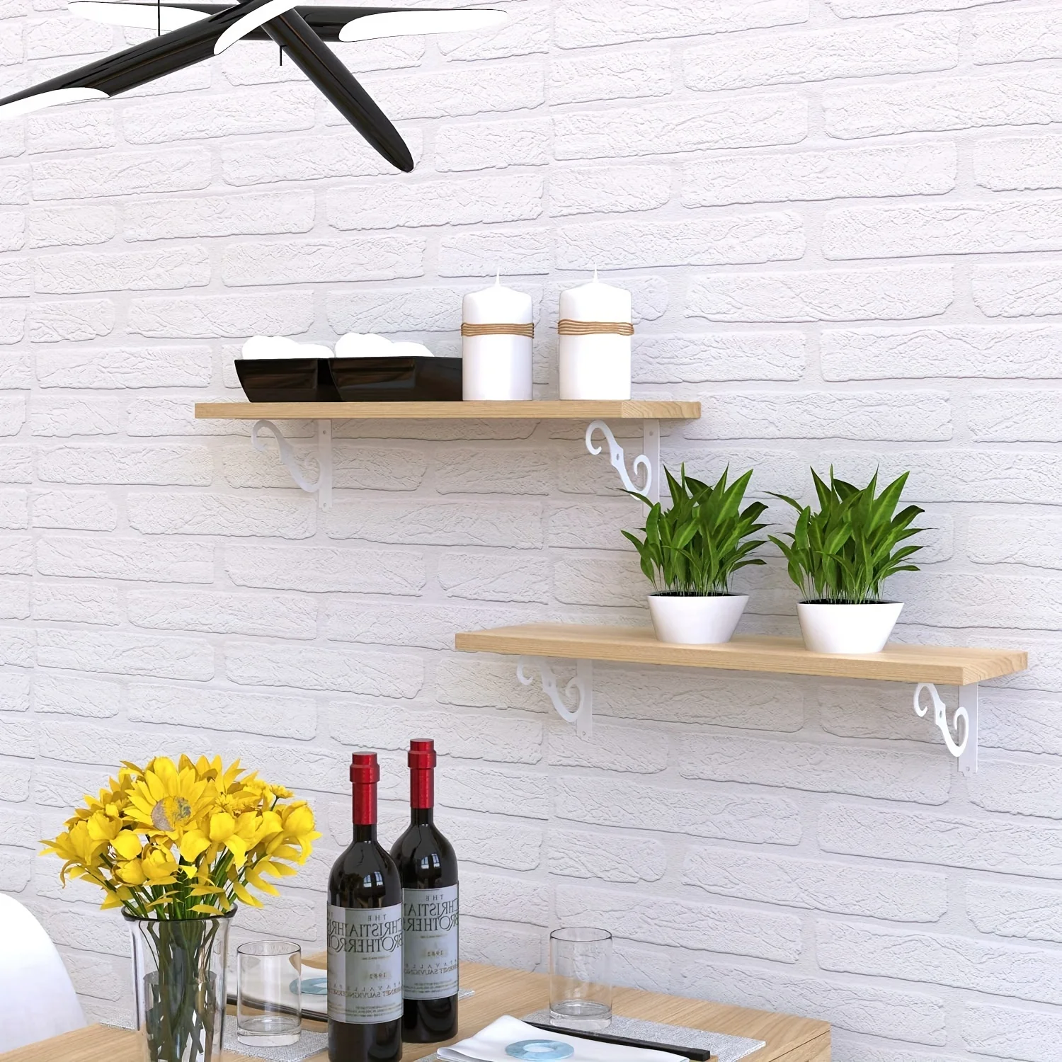 Shelf Support Folding Shelf Bracket Shelf Bracket Tv Wall Mount Bracket 2pcs Decorative 5 Inch Wall Mounted Floating Shelf Bracket For DIY Open Shelving L Shape Heavy Duty Furniture Support Hardware