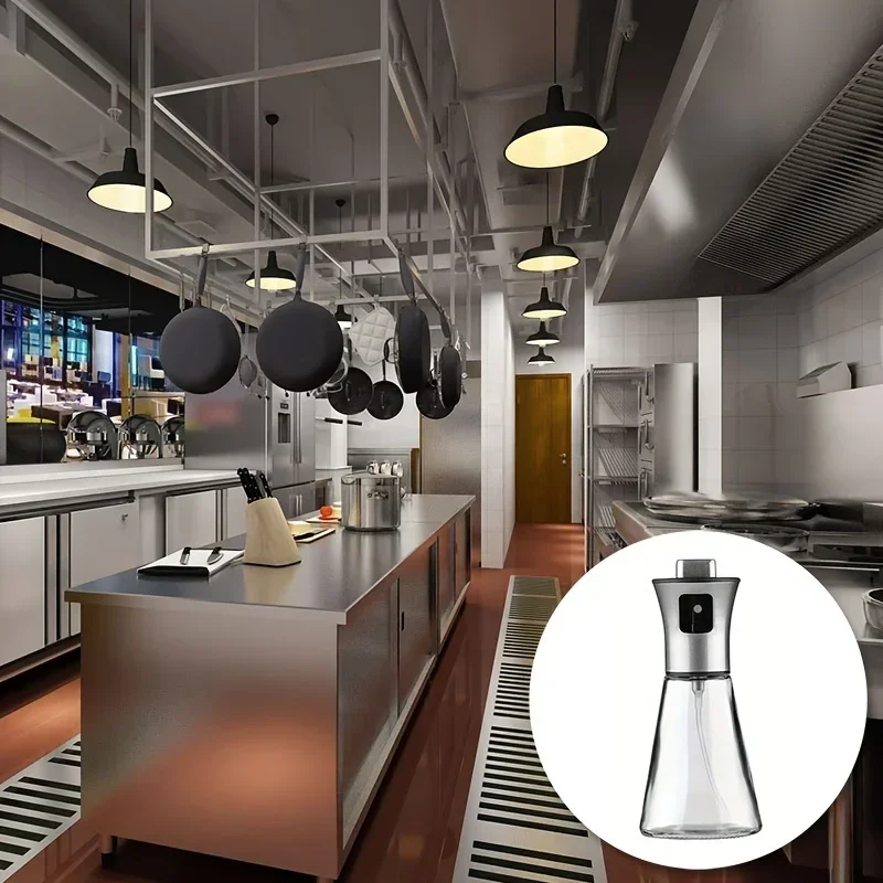 304 Stainless Steel Barbecue Glass Mixing Condiment Bottle Vinegar Soy Sauce Spray Oiler Seasoning Condiment Bottle