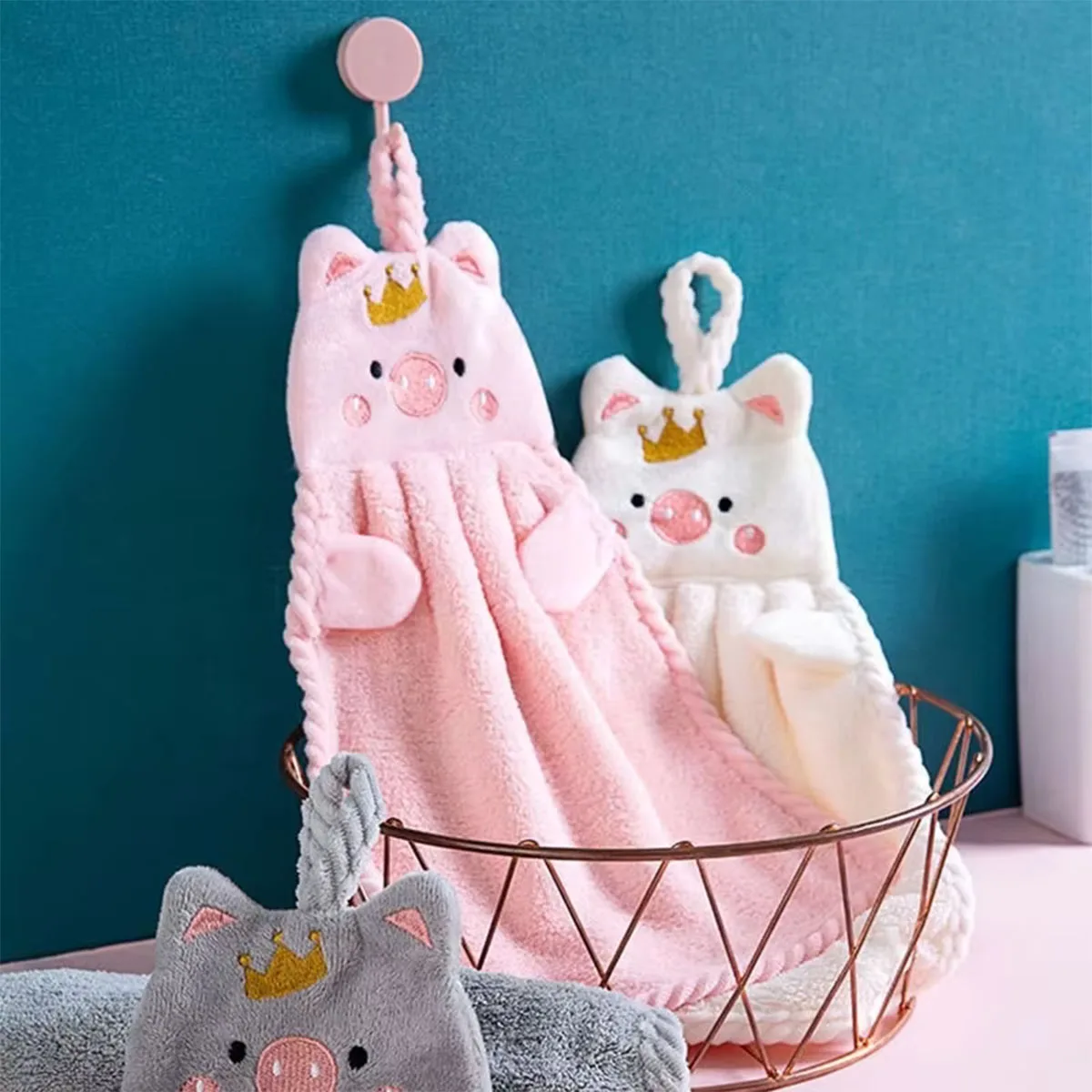 1pc Square Towel Face Towel Strong Water Absorption