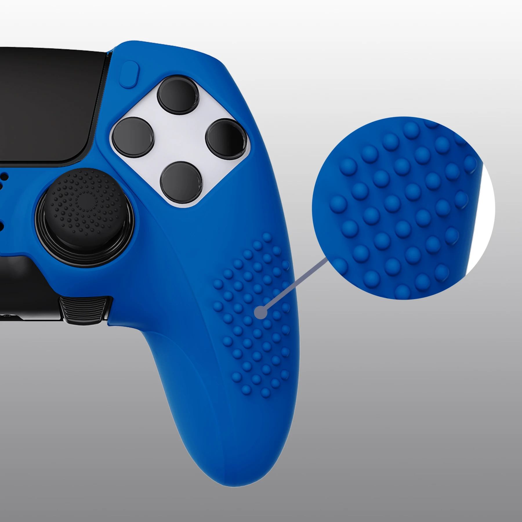 Capa de Silicone Antiderrapante Playvital Edição Cravejada 3d Estojo Protetor para Controle Ps5 Edge Pele com Tampas de Aperto do Polegar - Image 6