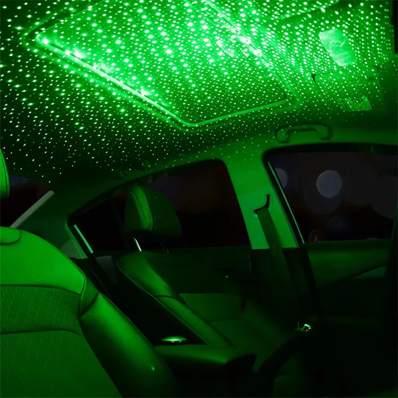 2pcs Mini LED Car Roof Star Night Light Projector Atmosphere Galaxy Light USB Decoration car decoration accessories