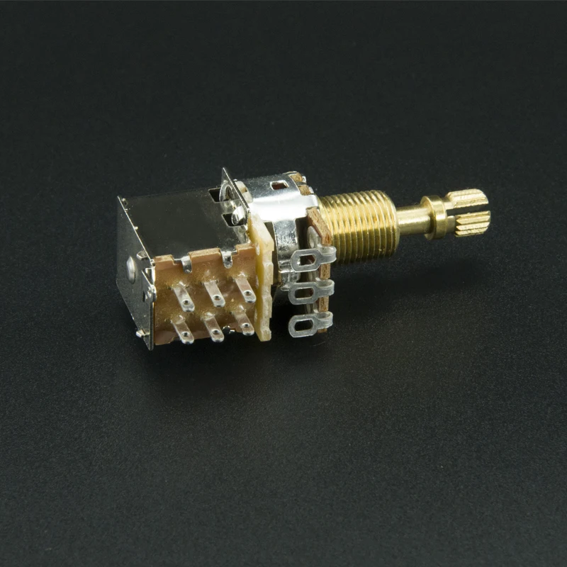 Guitar Potentiometer 2Pcs Brass Split Shaft Bass Guitar Push Push Potentiometer