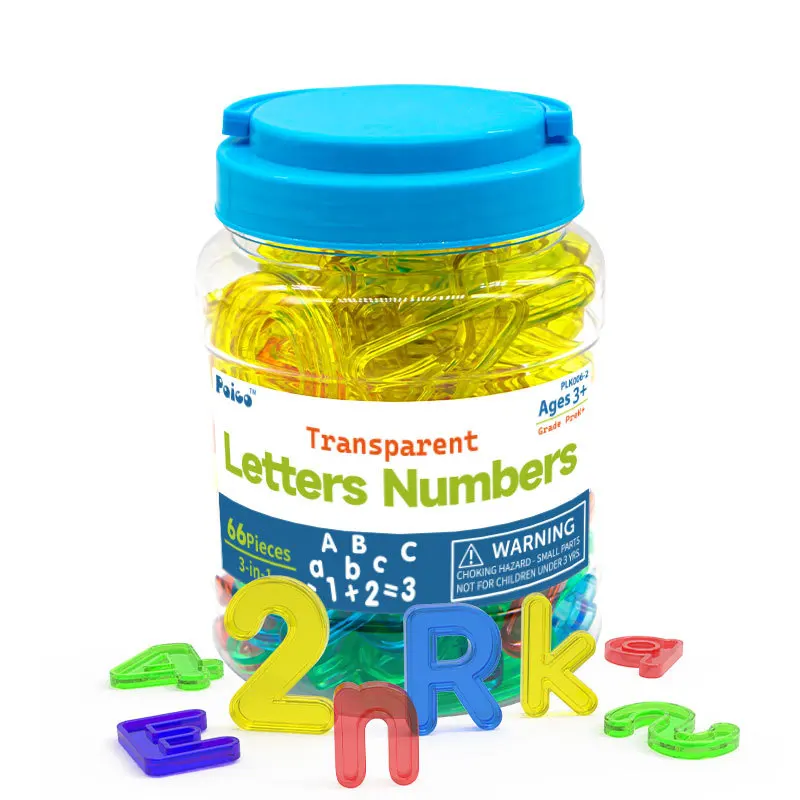 Ensemble de lettres et chiffres transparentes colorées Montessori pour enfants, activité sensorielle, apprentissage des mathématiques, jouet de comptage, outils pédagogiques éducatifs