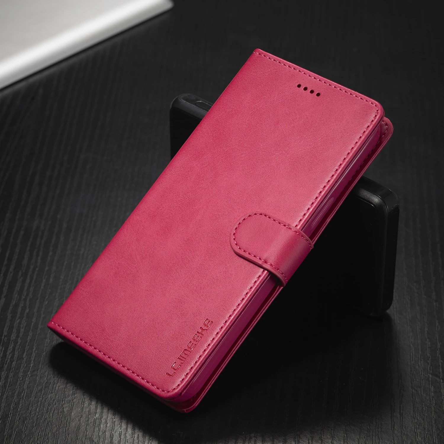 Premium Flip Leather Wallet Phone Case with Business Card Slot