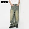 IEFB Vintage Gradient Baggy Jean Trousers Trend Men's Fashion Distressed Y2k Style Personality Wide Leg Casual Denim Pant 9C1149 1