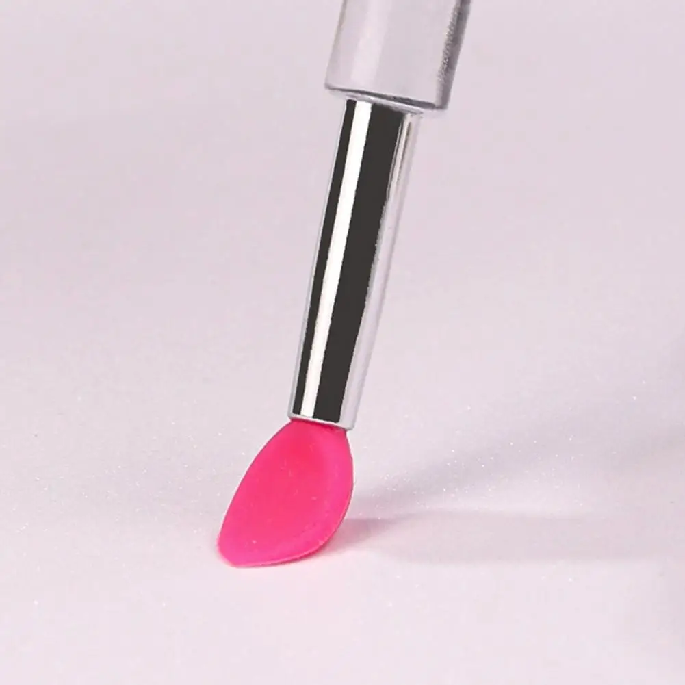 Silicone Nail Brush Professional Silicone Nail Art Brush Set for Makeup Sequins Application Powder Applicator