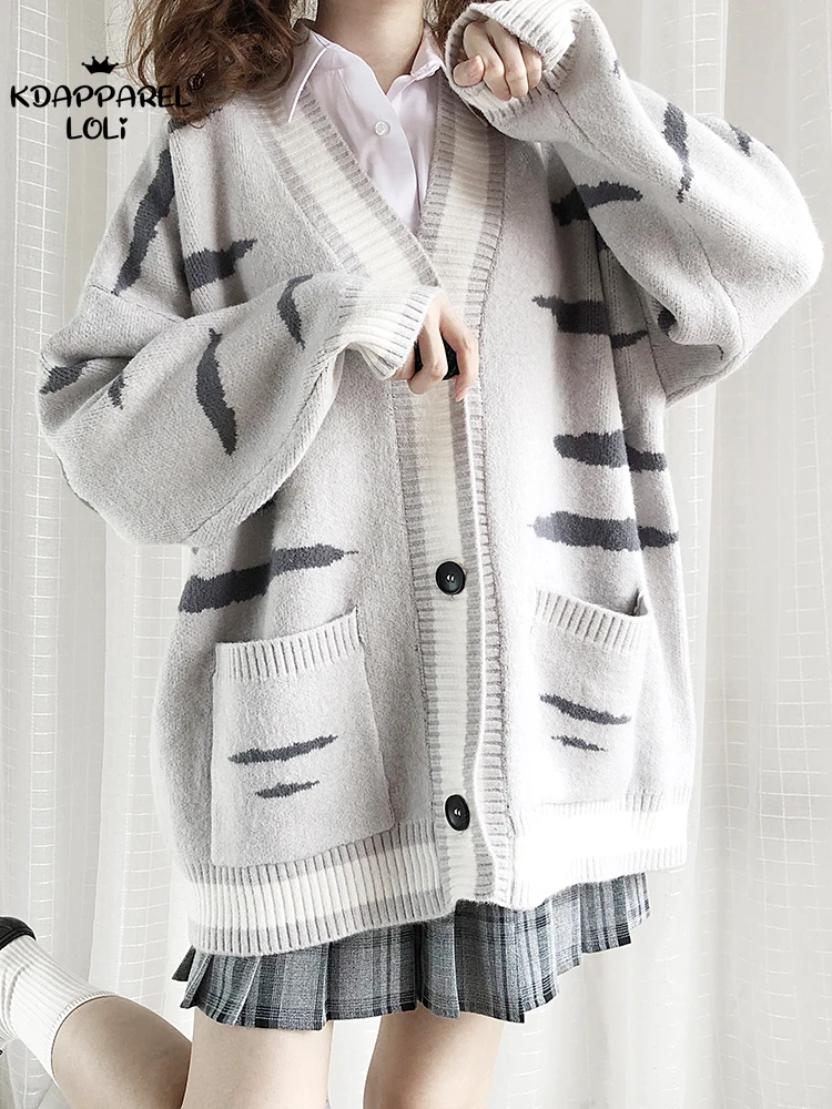 Women Cardigan Sweater Coat Girl Sweet 