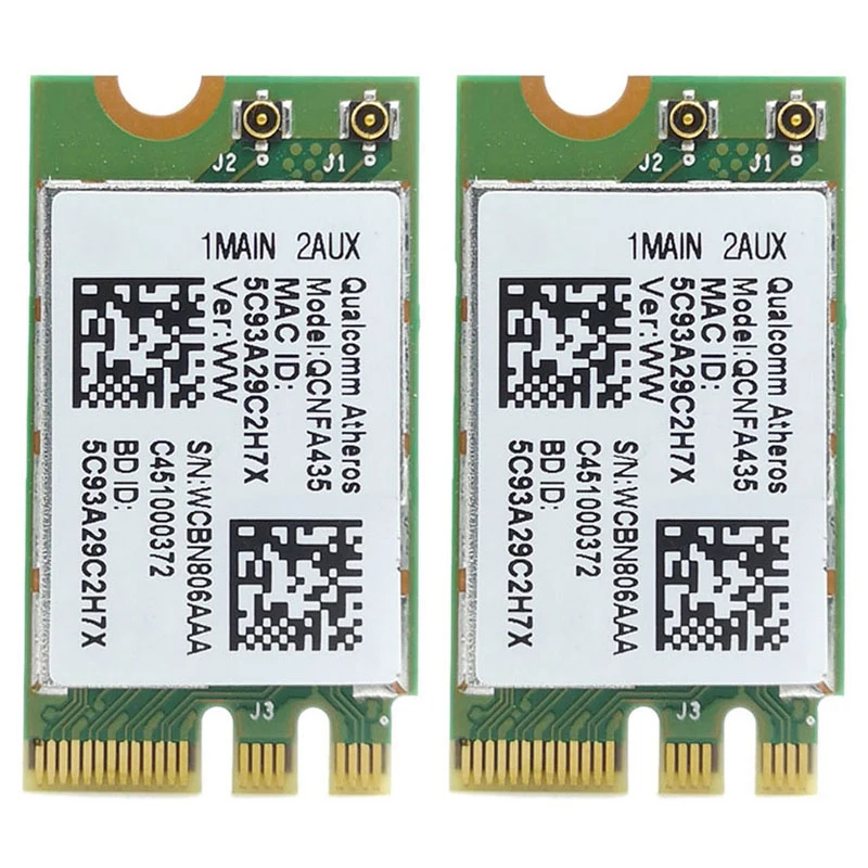 2X Wireless Adapter Card For Atheros QCA9377 QCNFA435 802.11AC