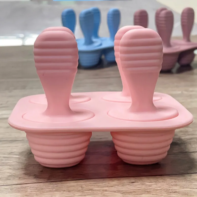 ‌"Reusable Silicone Ice Cream Molds & Baby Food Containers – DIY Lollipop & Ice Cube Tray Set for Homemade Treats"