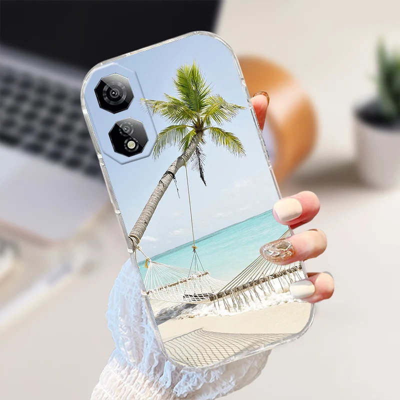 Shockproof Clear Silicone TPU Phone Case with Cute Animal Design