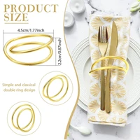 Exquisite Gold Napkin Ring Metal Napkin Rings for Wedding Party Dinner Hotel Table Decoration Napkins Holder 5