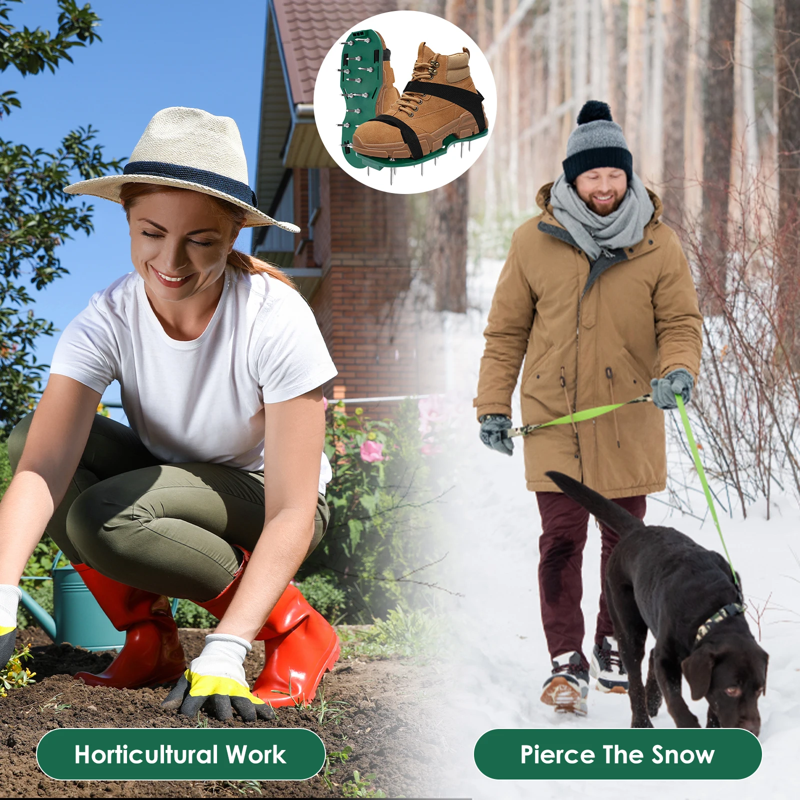 أحذية مهوية العشب مهوية العشب اليدوية مع صنادل تهوية مسننة قابلة للتعديل قابلة لإعادة الاستخدام صنادل مهوية العشب البلاستيكية