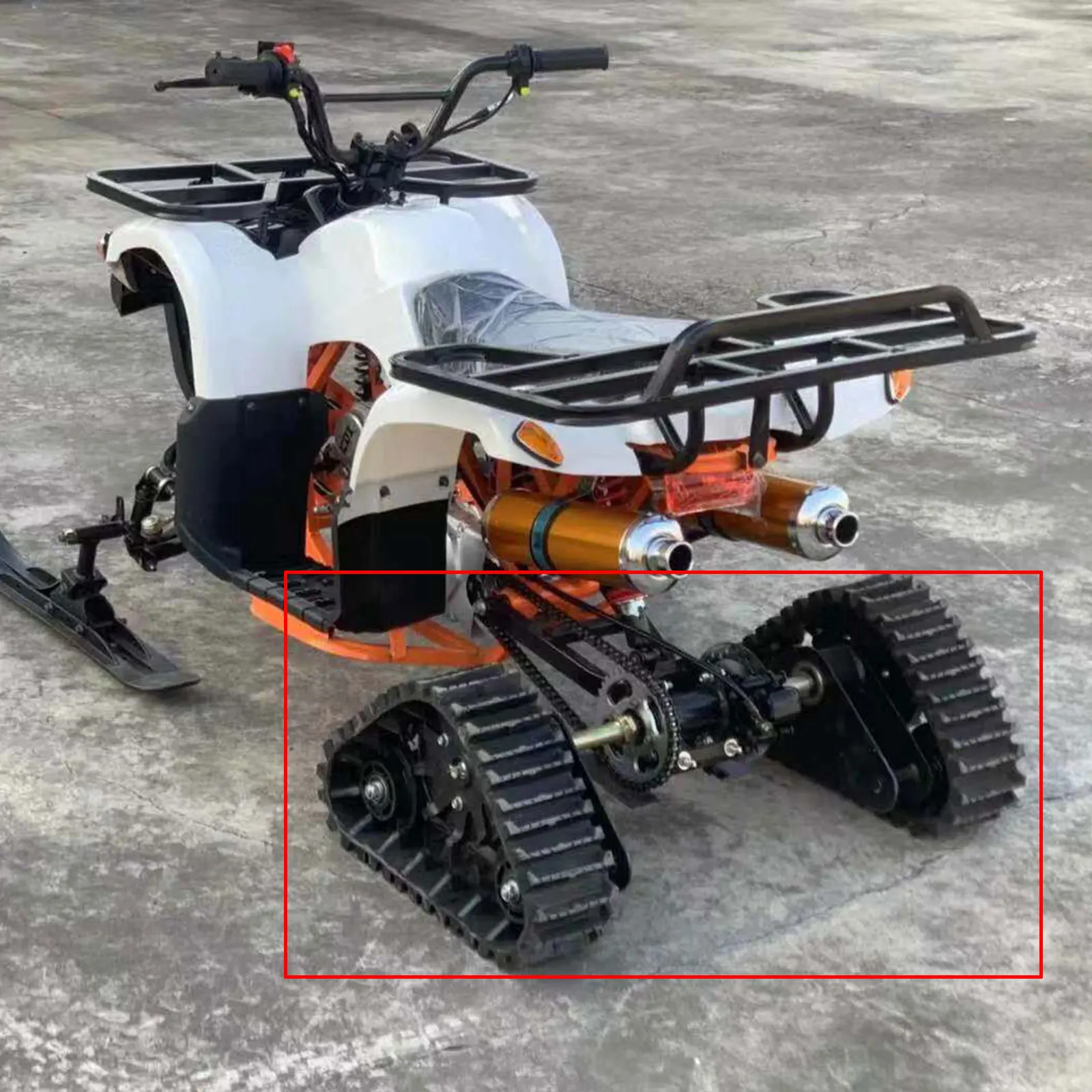 thumbnail image 2 of 23-Tooth Spline Snow & Sand Track Kit For Go-Karts, ATVs, UTVs, Quads - Rear Wheel Conversion Set 2 of 14