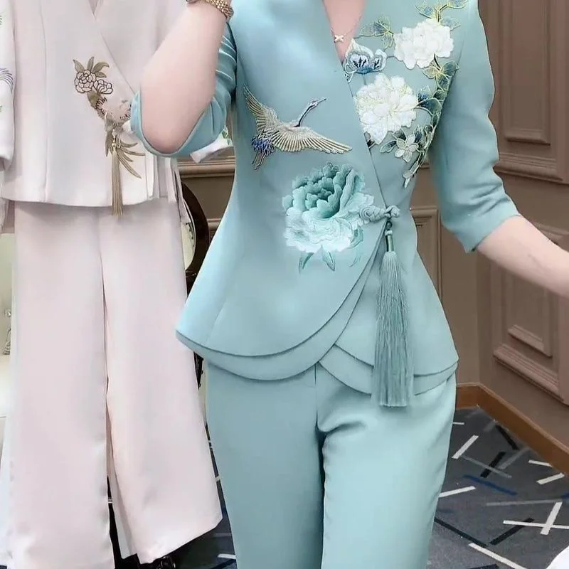 بدلات الصيف النسائية الجديدة الثقيلة الحرفية التطر...