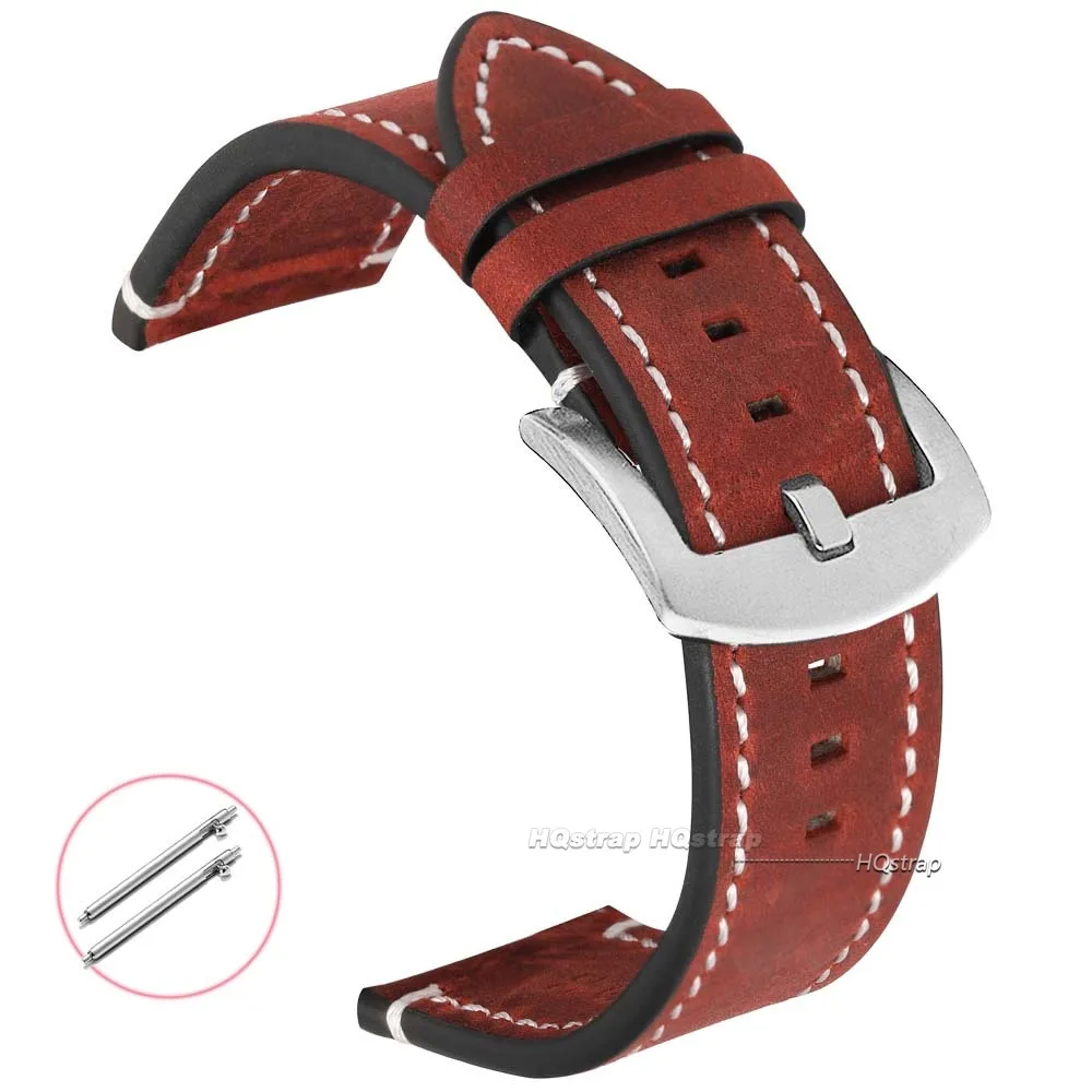 Vintage-Style Leather Quick Release Watch Strap | Premium Replacement Band