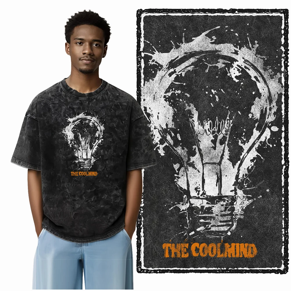x26-x50 StreetTHEME Exklusive Grafik Unisex Baumwolle Säure gewaschenes T-Shirt Coole Vintage Streetwear Herren T-Shirts Big Size T-Shirt für Männer – Detail 21