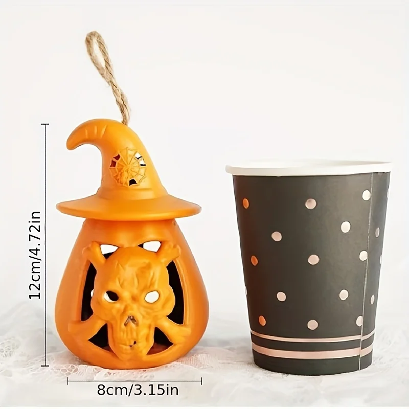 Double Side Pumpkin Skull Night Light Lamp Changing LED Nightlight Room Decor Table Desk Lamps Halloween Gifts for Kids Boys 3