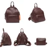 SC Luxury Quality Genuine Cow Leather Women Backpack Retro Casual Solid Color Shoulder Bags Satchel Simple Daily Travel Day Pack 4