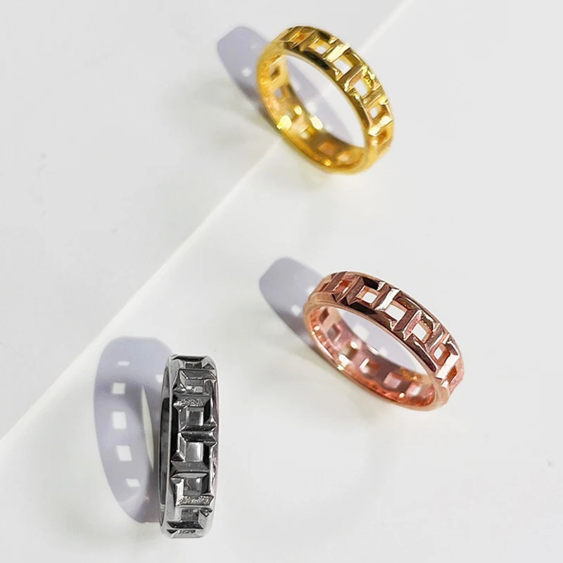 

925 Sterling Silver Classic Surround T Ring Luxury Zircon Couple Ring Ins Star Fit