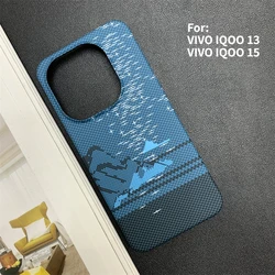 New Advanced Ultra - Thin Carbon Fiber PC Anti - Drop Shockproof Bumper Case for Vivo iQOO 15 (Blue)