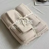 Parure de lit 100% lin lavé, tailles Twin, Full, Double, Queen, King, comprenant drap, housse de couette et taies d'oreiller, infroissable 2