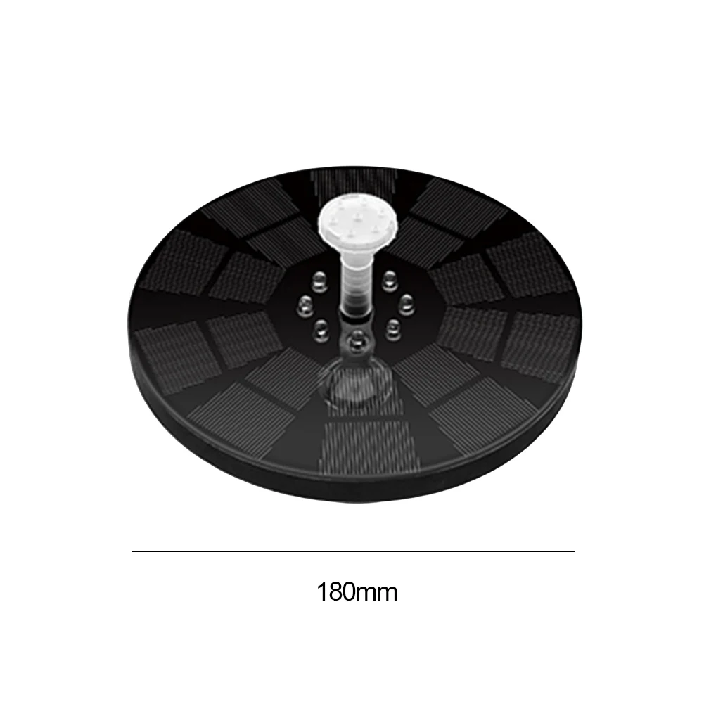 태양열 조류 목욕 분수, 1600mAh 배터리, 태양열 구동 물 분수 펌프, 색상 LED 조명 포함, 조류 목욕 연못 수영장 야외