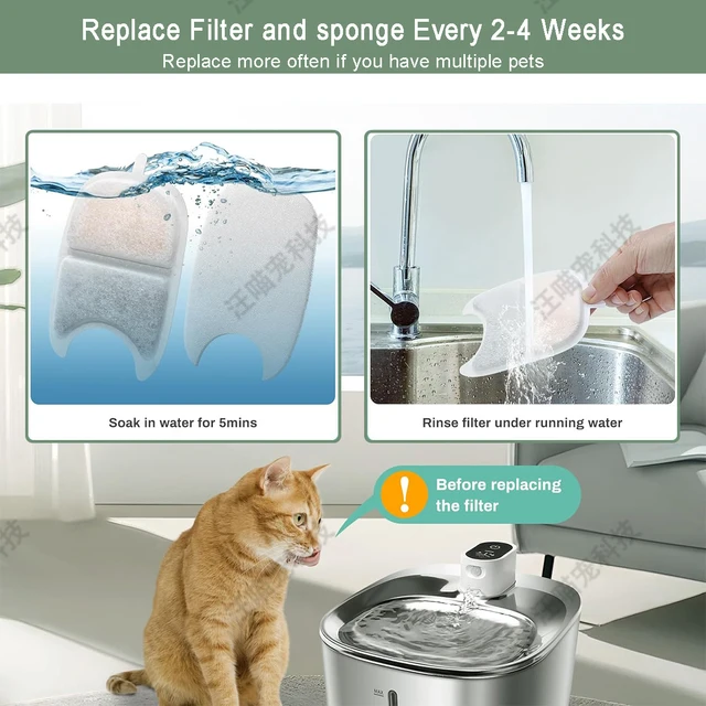 6/12/18/24pcs Pet Water Dispenser Filter Cat Water Fountain Filter Drinking Fountain Filter Cycle Filtering Easy To Clean 4