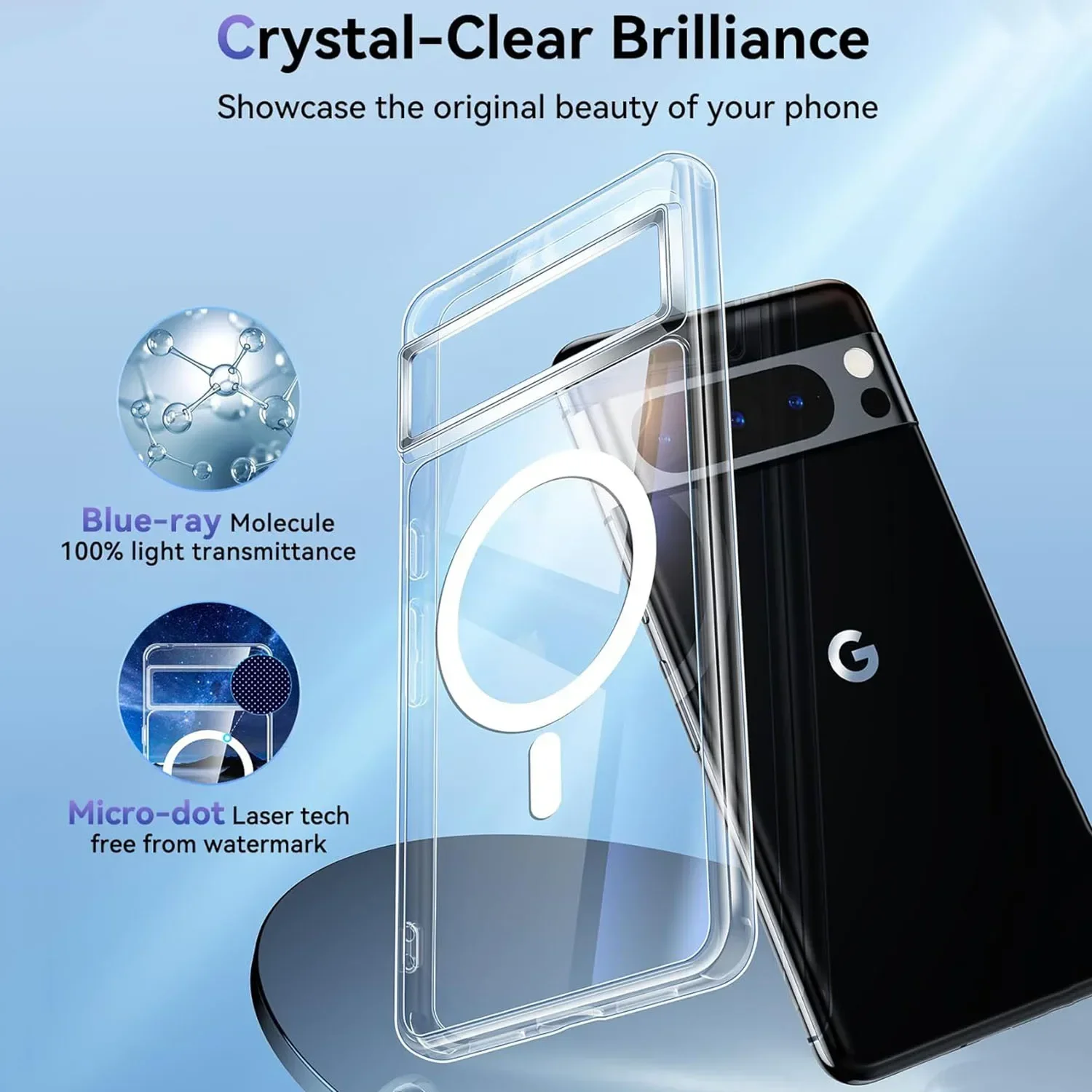Magsafe Magnetic Wireless Charging Clear Shockproof Back Cover Case