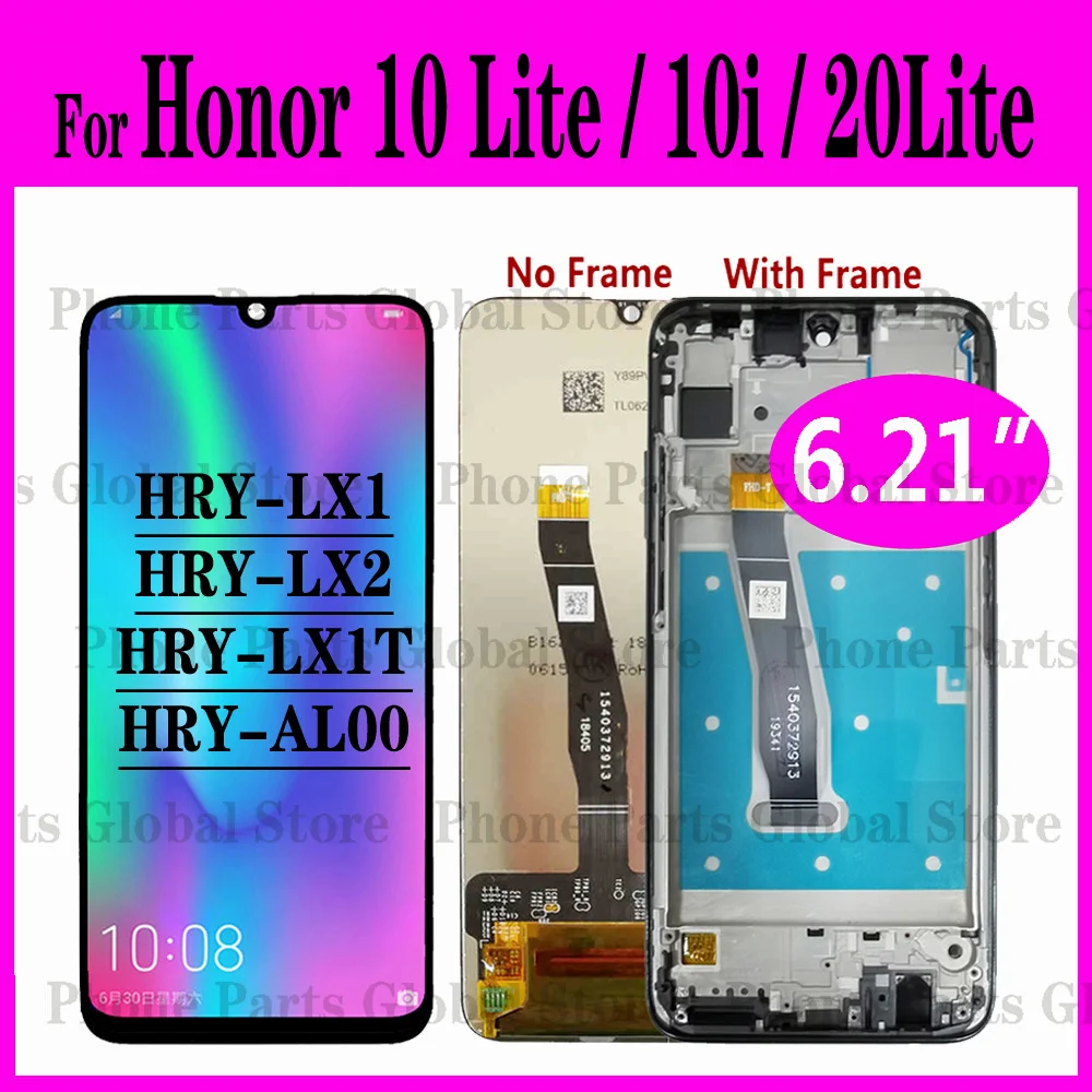 Для Huawei Honor 10 lite, экран для Honor 10i, ЖК-дисплей с рамкой, цифровой преобразователь сенсорного экрана в сборе, детали для телефона