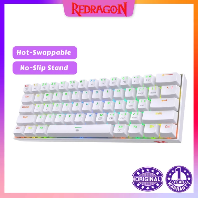 Redragon K630 Dragonborn Hot Swappable 60% Wired Vibrant RGB LED
