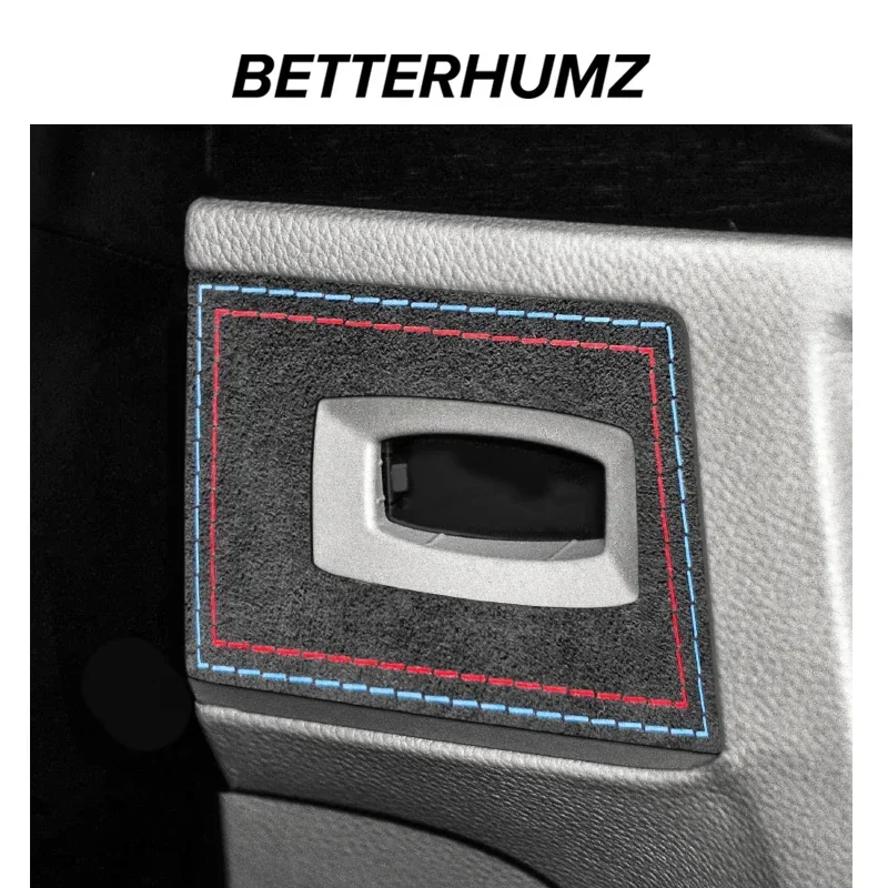 Car Ignition Switch Frame Sticker Key Hole Cover Trim for BMW 3 Series E90 E92 E93 318i Made of Alcantara Interior Accessories car interior trim