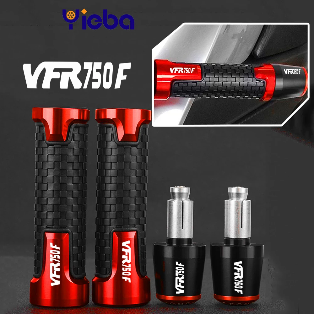 

CNC 7/8"22MM Handlebar Grips Handle Bar Cap End Plugs Motorcycle FOR Honda VFR750F VFR750R VFR750 F R 1986-1998 1997 1996 1995