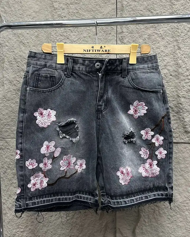 [ KIRSH ]★CHERRY DENIM PINTUCK SHORT PANTS MUSINSA | KIRSH Cherry denim pintuck shorts [Black]