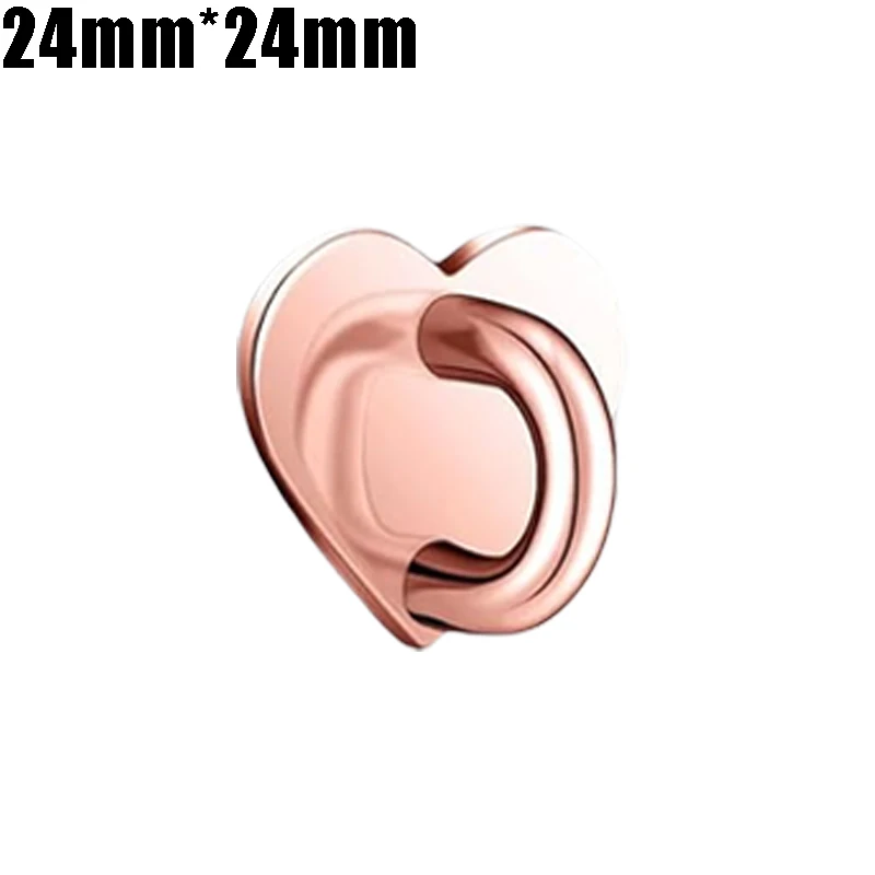 Heart Shaped Adhesive Phone Charm Hook and Metal Finger Grip Holder