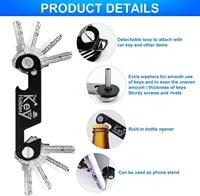 New Men Fashion Keychain Holder for Car Keys Wallet Smart Key Organizers Multi-function Portable Car Key Holder Key Bag 2