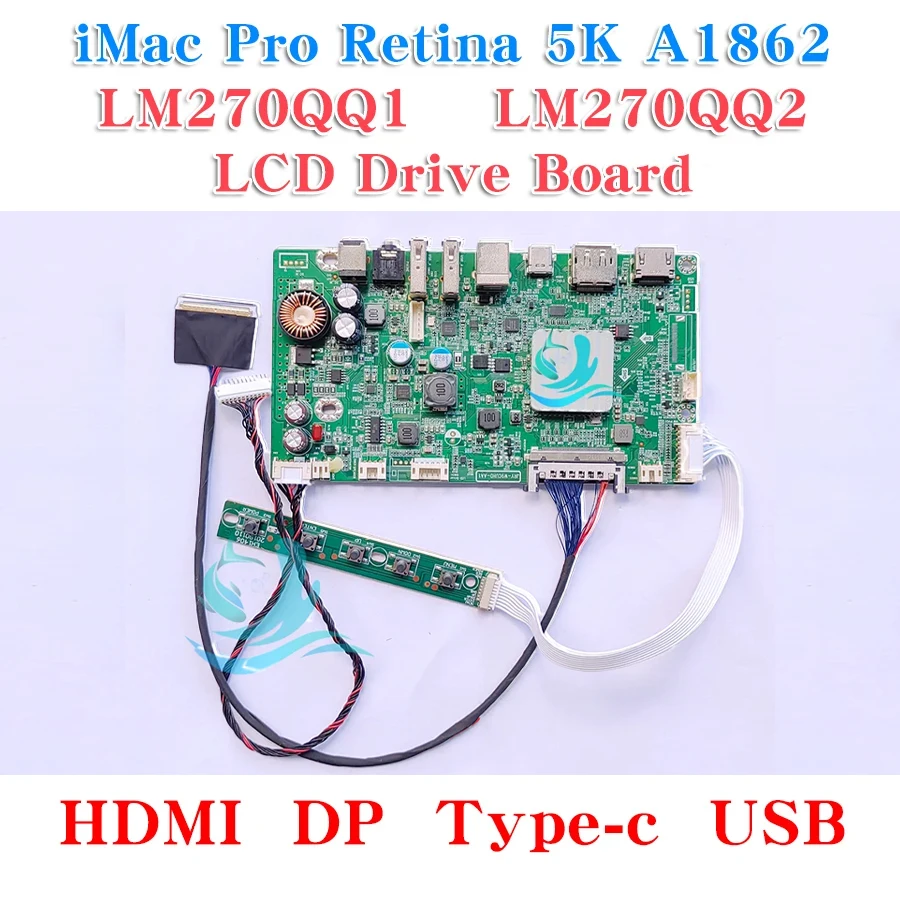 

iMac A1419 A2115 5K LCD Controller With DP Type-c Driver Board DIY Monitor kit For LM270QQ1 LM270QQ2 screen test mainboard