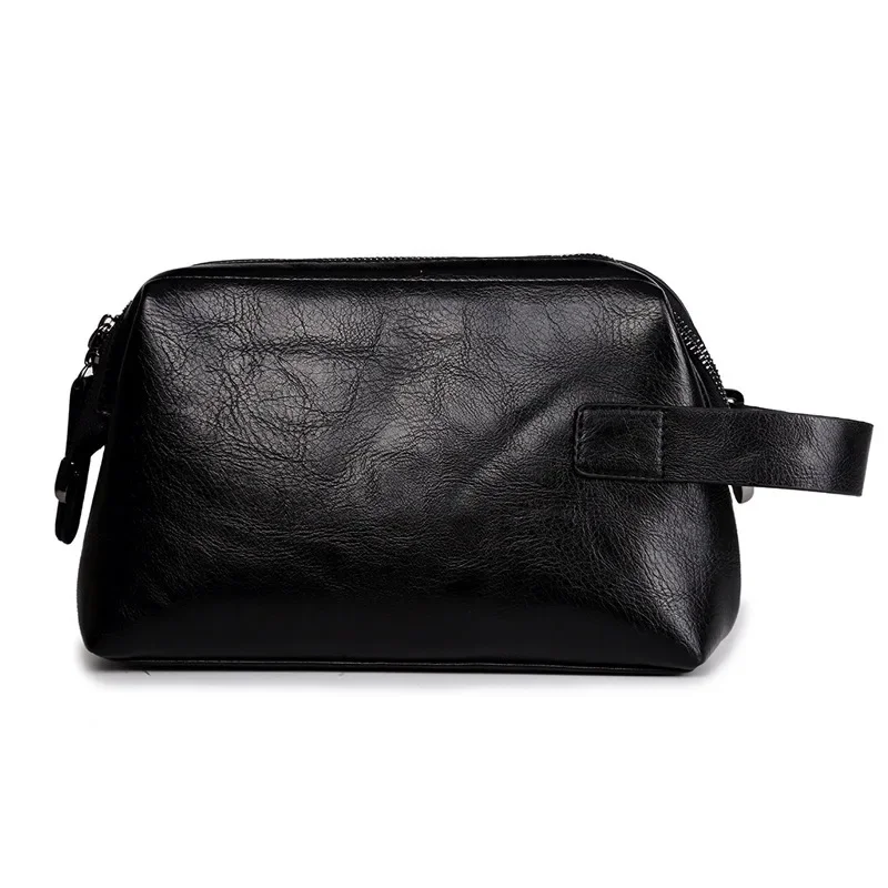 Casual Men PU Leather Clutch Handbag for Business